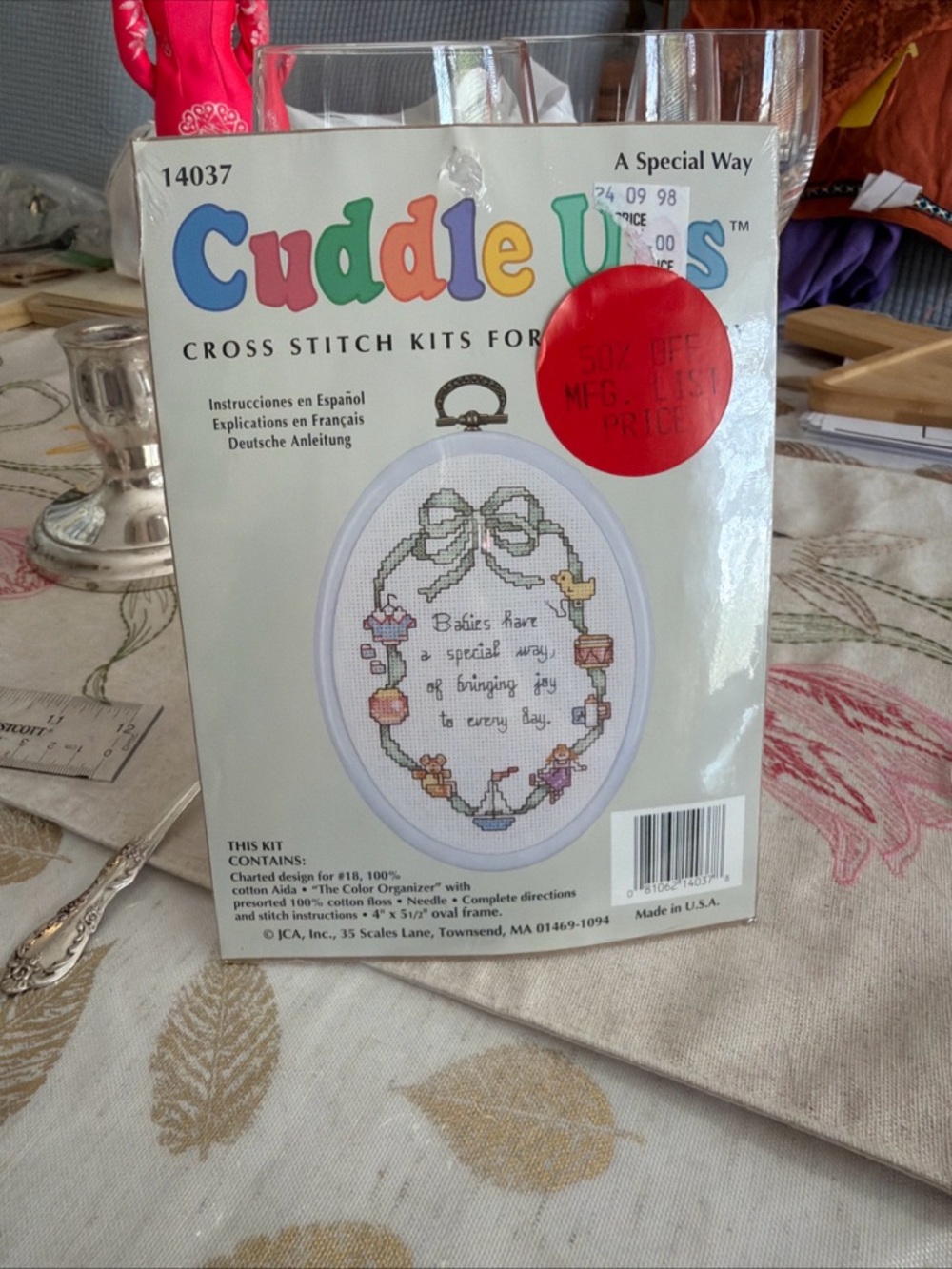 Cuddle Ups Cross Stitch Kit - new baby A Special Way
